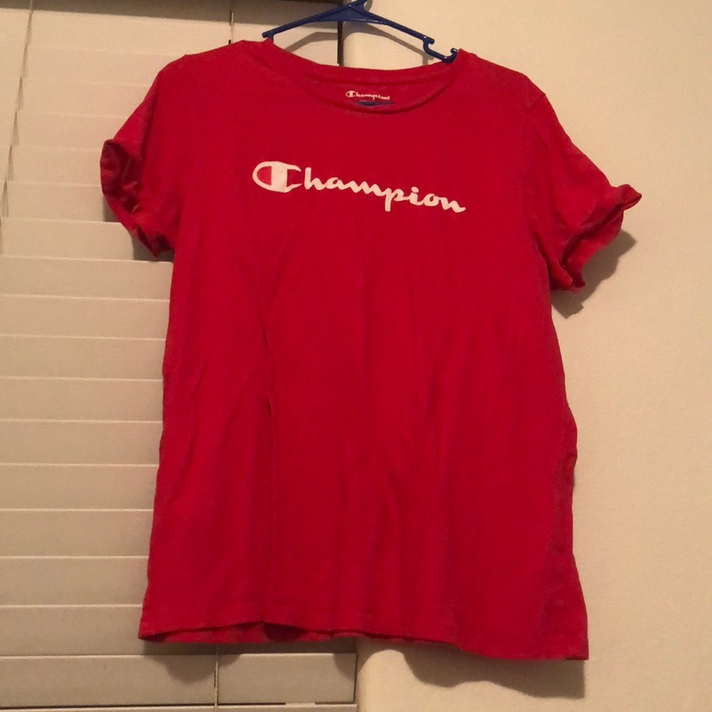 champion red tee